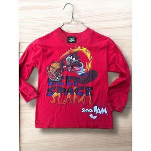 Vintage 1996 Taz Space Jam Long Sleeve Shirt Sz 6/7